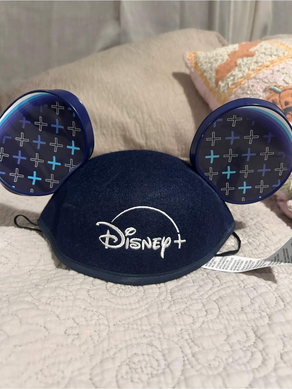 Disney+ Day Mickey Mouse Ears Hat Navy Blue Promo Disney Parks 2022 Rare
